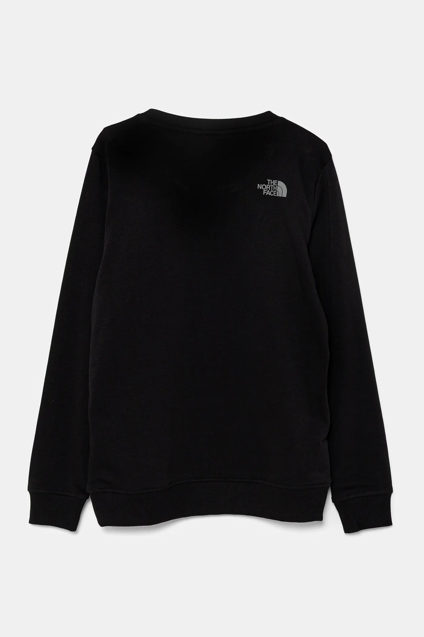 Дитяча кофта The North Face DREW PEAK LIGHT CREW колір чорний з аплікацією NF0A8AXXJK31
