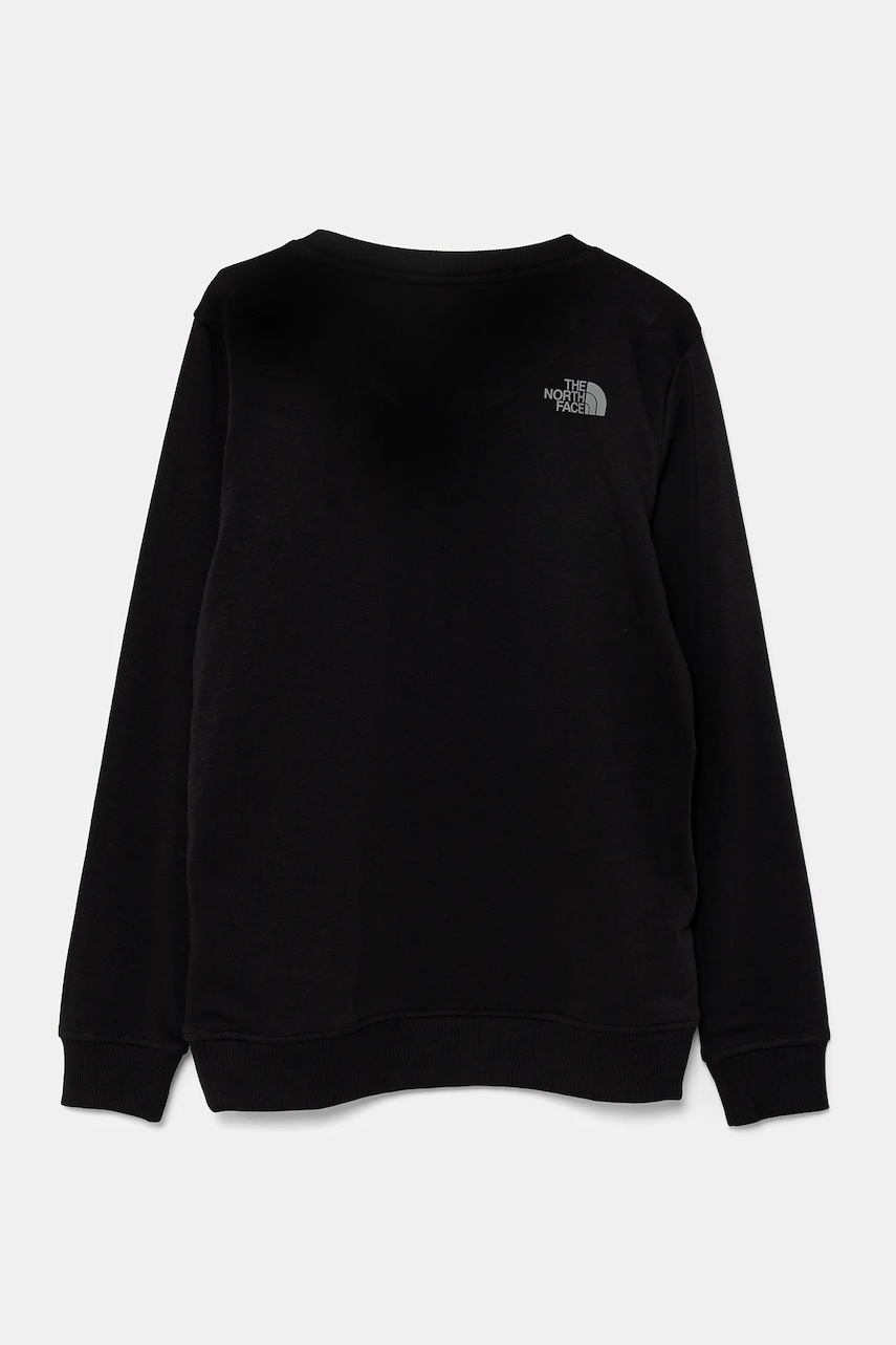 Детская кофта The North Face DREW PEAK LIGHT CREW цвет чёрный с аппликацией NF0A8AXXJK31 Детская кофта The North Face DREW PEAK LIGHT CREW цвет чёрный с аппликацией NF0A8AXXJK31
