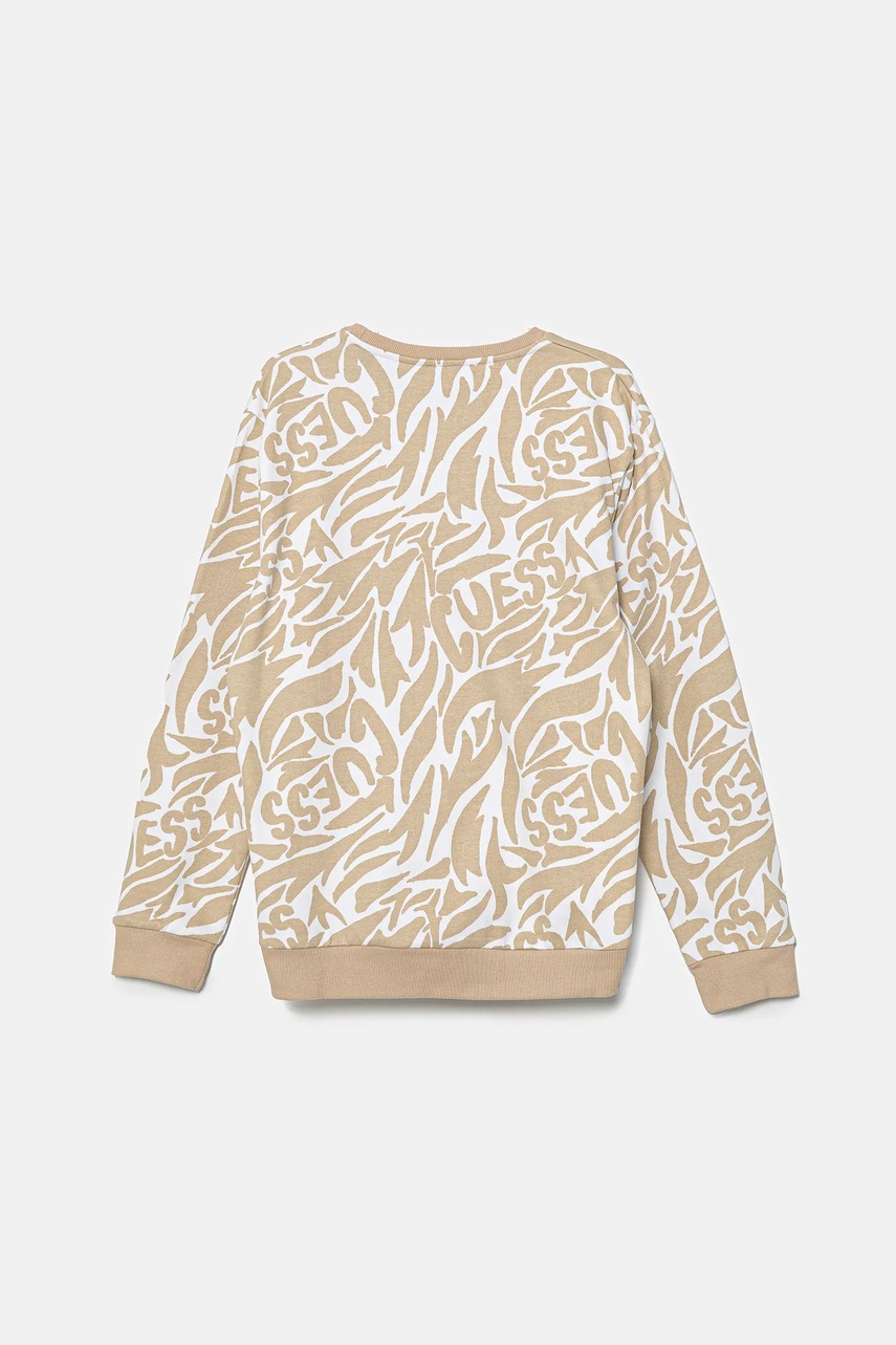 Детская хлопковая кофта Guess цвет зелёный узор L5GQ00 KA6R4