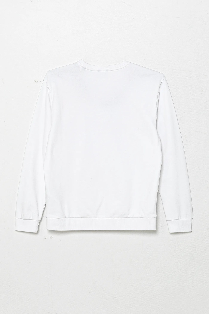 Детская хлопковая кофта Guess цвет белый с принтом L5GQ01 KA6R4