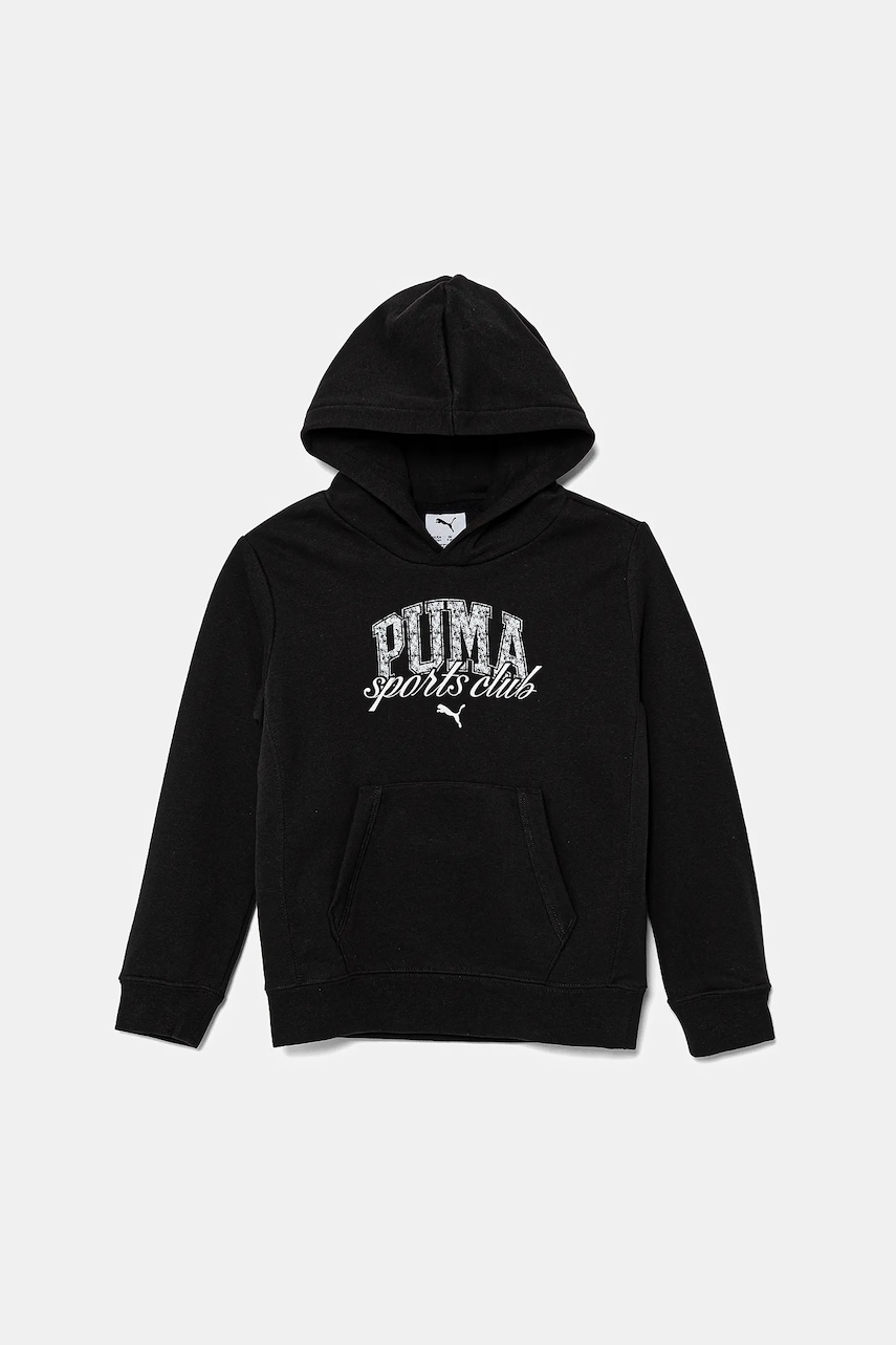 Puma hanorac de bumbac pentru copii CLASS Hoodie TR culoarea negru, cu glugă, cu imprimeu, 685798 Puma hanorac de bumbac pentru copii CLASS Hoodie TR culoarea negru, cu glugă, cu imprimeu, 685798