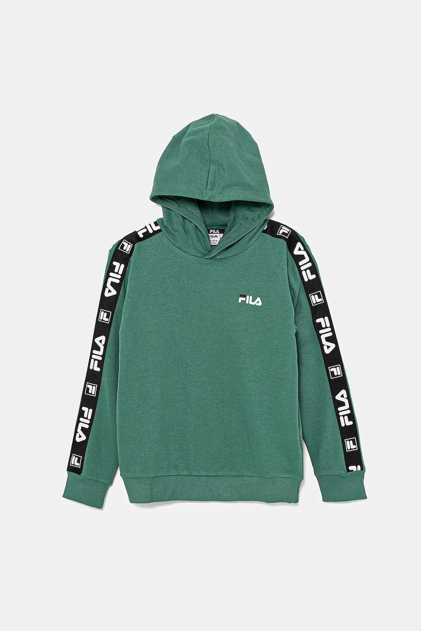 Fila bluza copii IDSTEDT culoarea verde, cu glugă, modelator, FAT0675 Fila bluza copii IDSTEDT culoarea verde, cu glugă, modelator, FAT0675