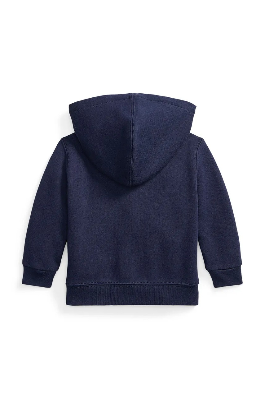 Дитяча кофта Polo Ralph Lauren колір синій з капюшоном однотонна 320547626001
