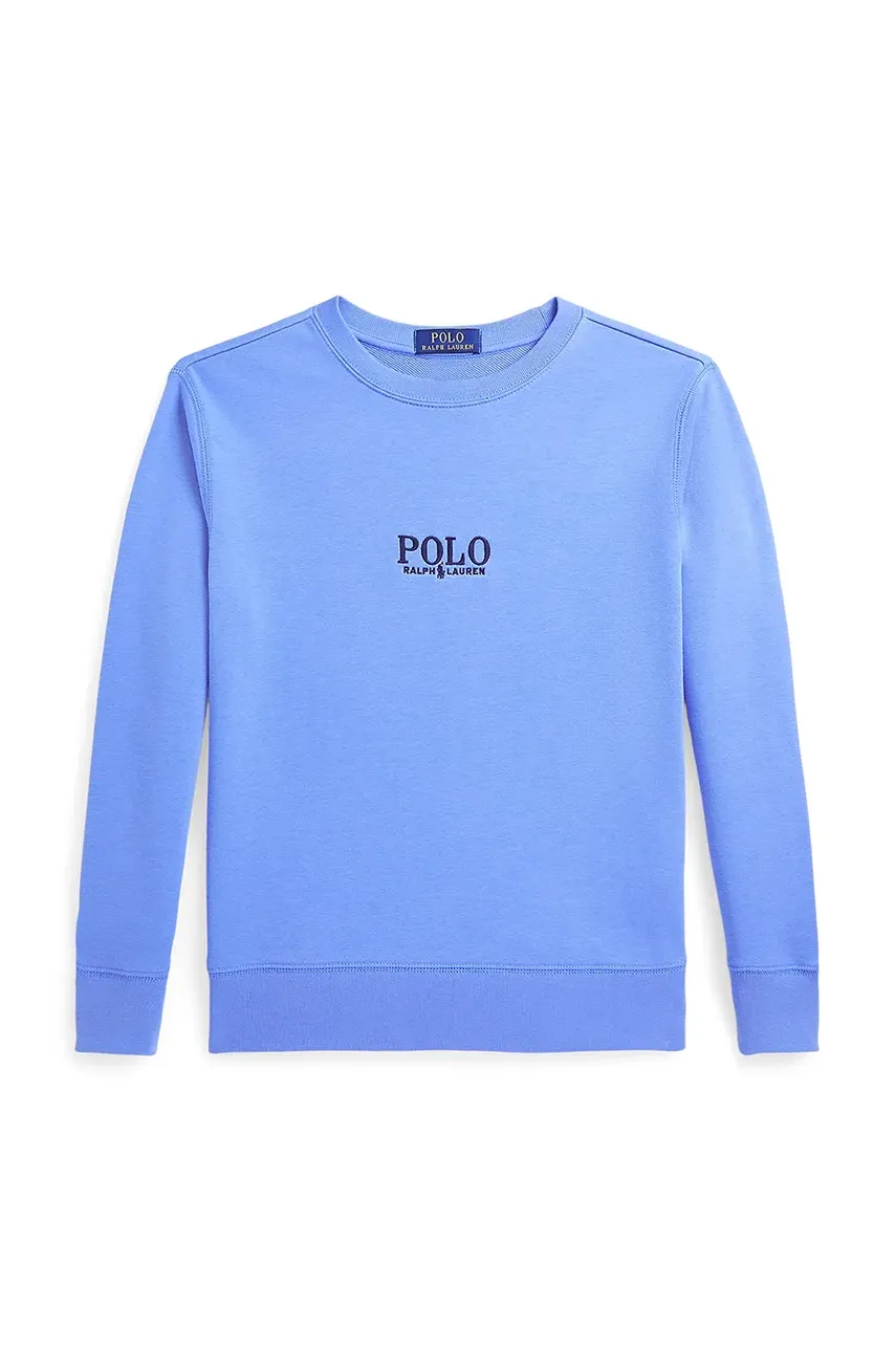 Levně Dětská bavlněná mikina Polo Ralph Lauren modrá barva, s potiskem, 323958154003