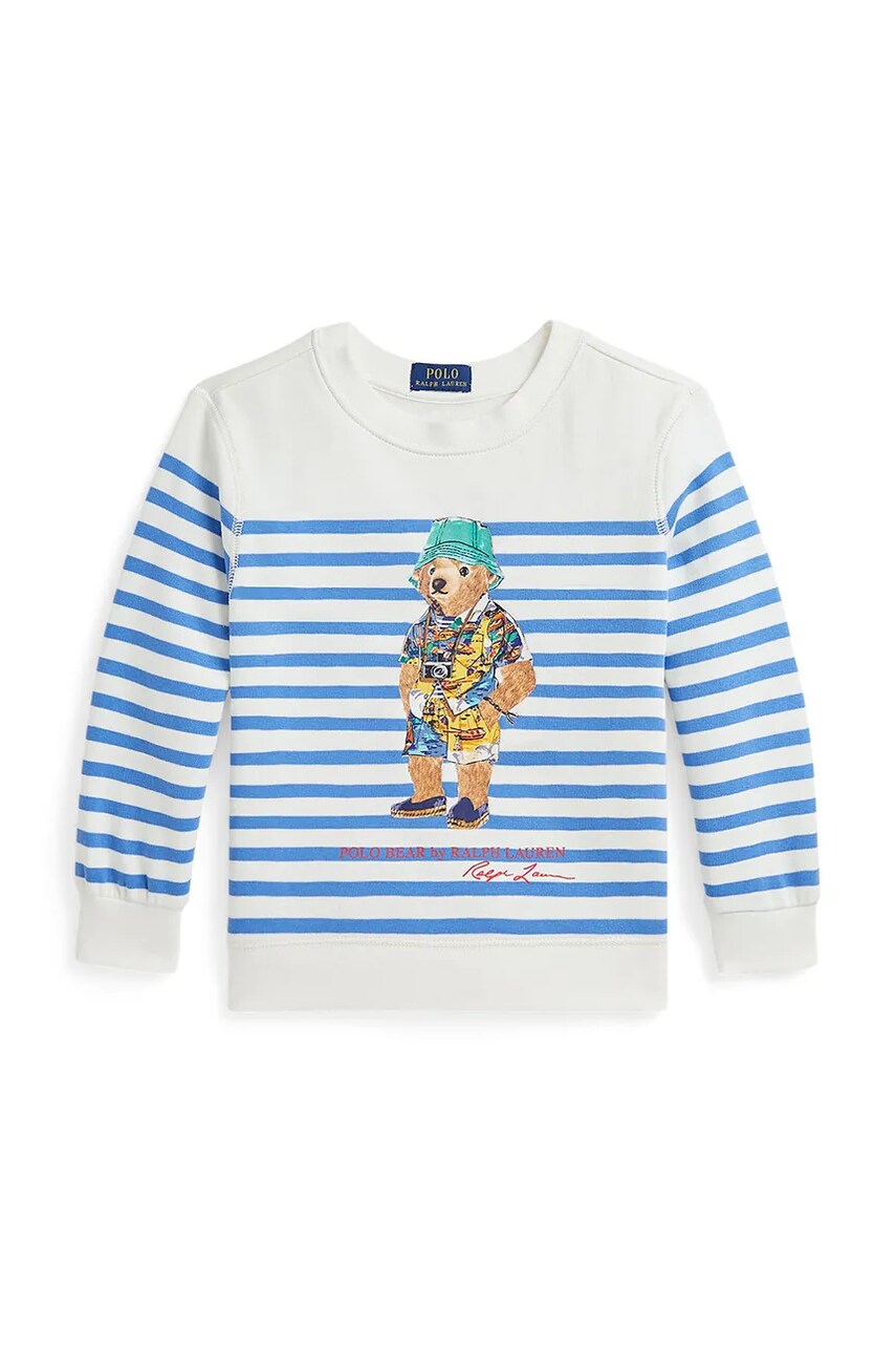 Levně Dětská mikina Polo Ralph Lauren bílá barva, vzorovaná, 322965908001