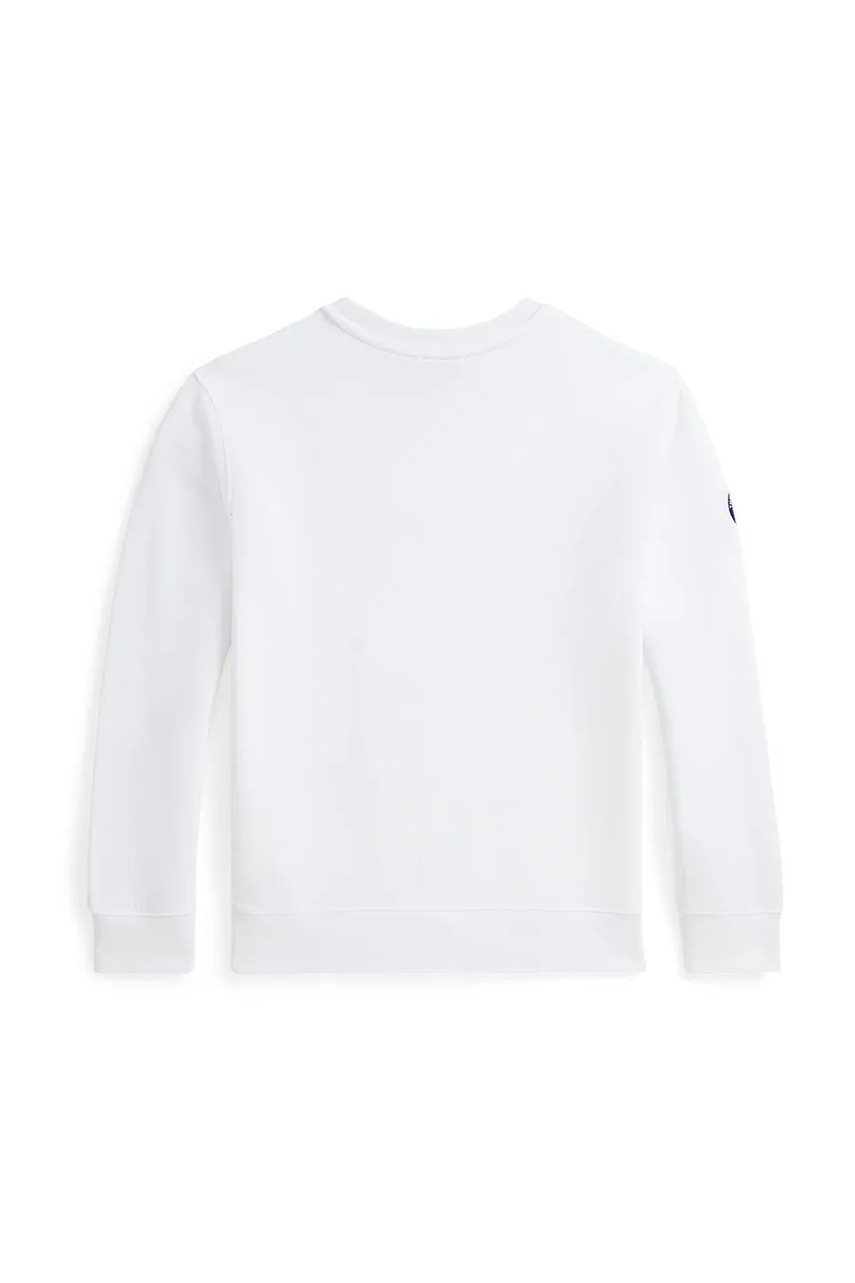 Детская кофта Polo Ralph Lauren Wimbledon Collection цвет белый с принтом 323970403001