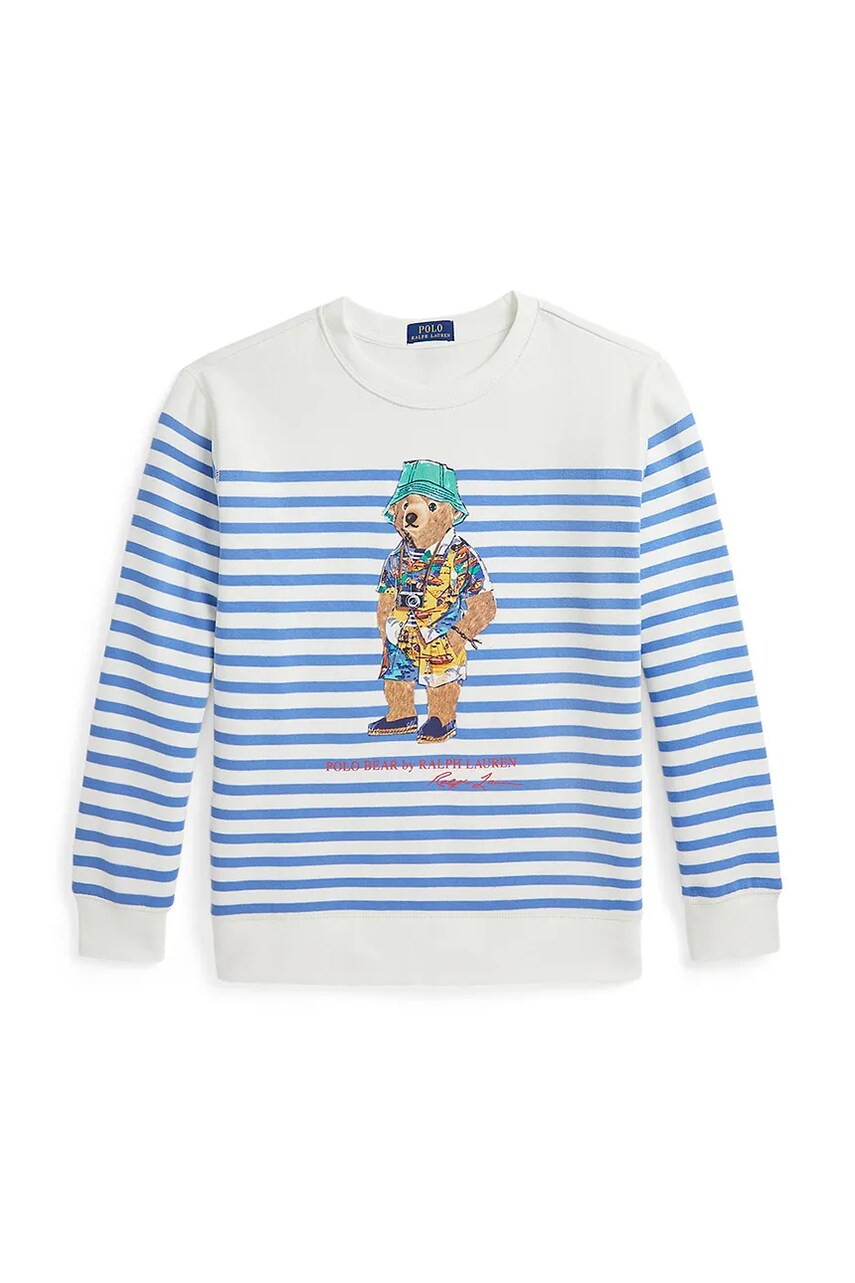 Levně Dětská mikina Polo Ralph Lauren bílá barva, vzorovaná, 323965908001