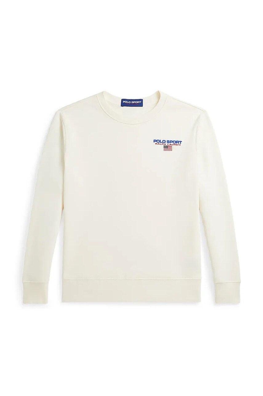Levně Dětská mikina Polo Ralph Lauren béžová barva, hladká, 323962116003
