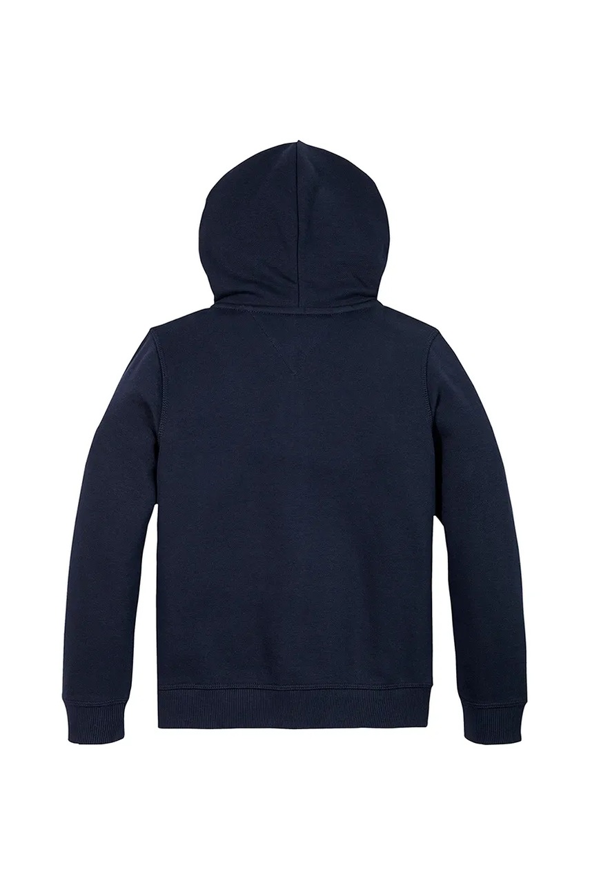 Детская кофта Tommy Hilfiger цвет синий с капюшоном с принтом KB0KB09568