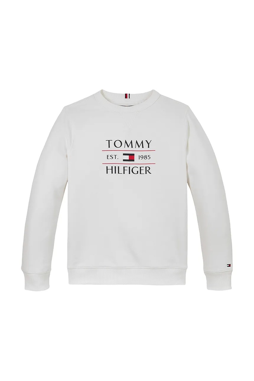 Детская кофта Tommy Hilfiger цвет белый с принтом KB0KB09569