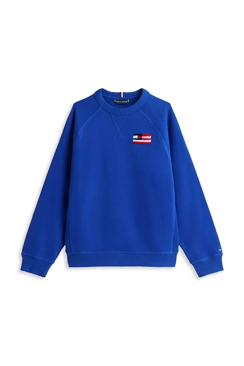 Детская кофта Tommy Hilfiger цвет фиолетовый с принтом KB0KB09571 Детская кофта Tommy Hilfiger цвет фиолетовый с принтом KB0KB09571