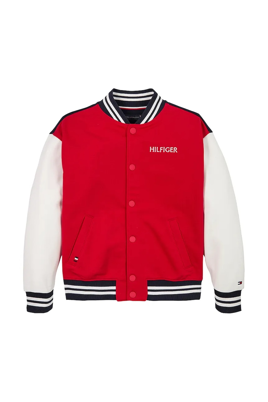 Детская кофта Tommy Hilfiger цвет красный узор KB0KB09572 Детская кофта Tommy Hilfiger цвет красный узор KB0KB09572
