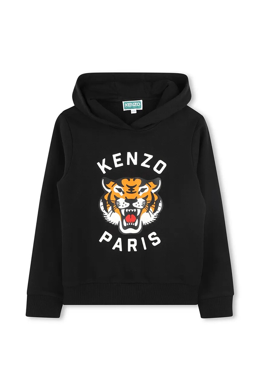 Kenzo Kids hanorac de bumbac pentru copii cu gluga, cu imprimeu, K61124