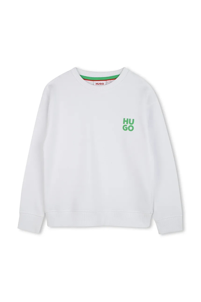 Дитяча кофта HUGO колір білий з принтом G00357 Дитяча кофта HUGO колір білий з принтом G00357