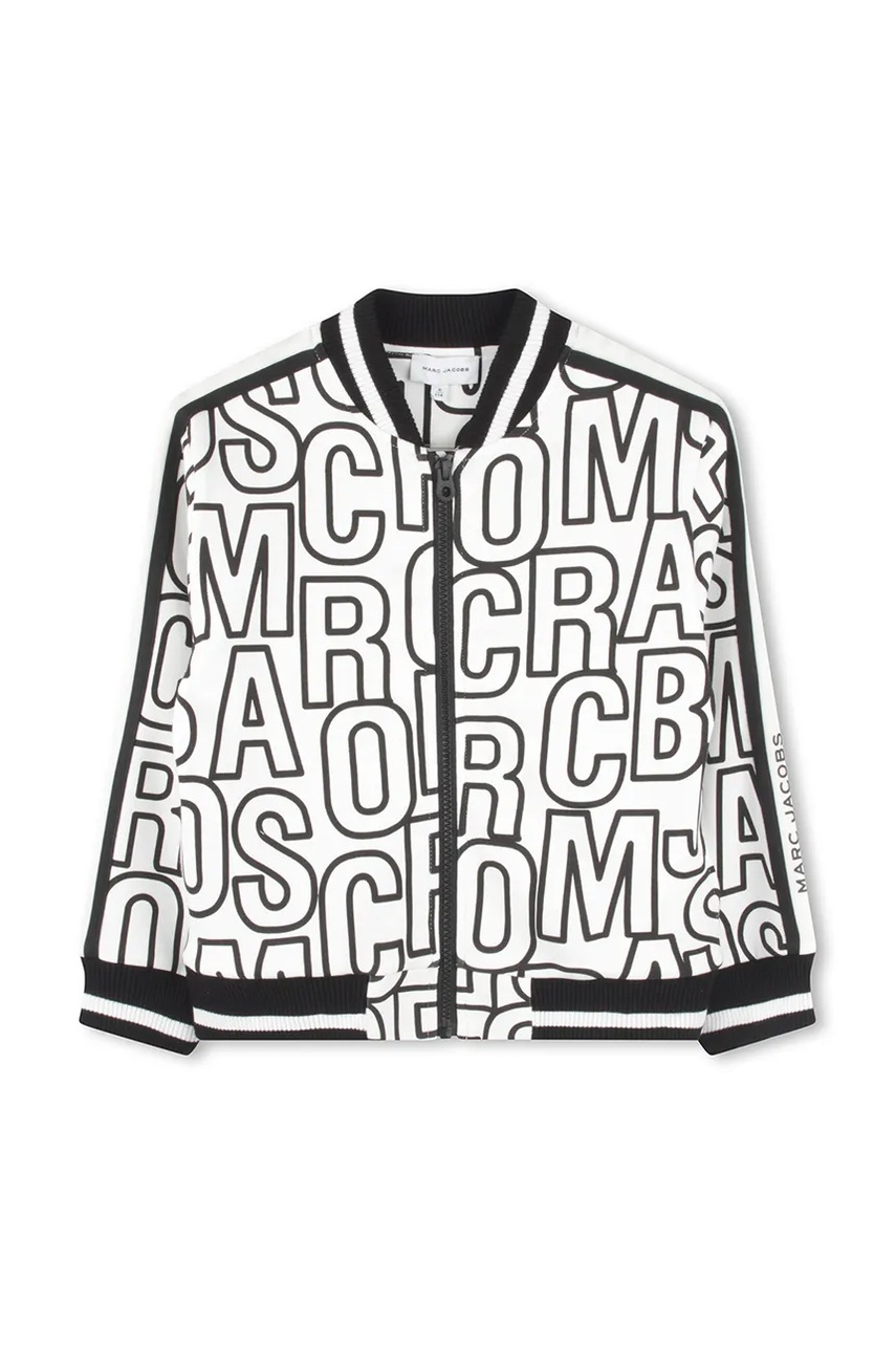 Детская хлопковая кофта Marc Jacobs цвет белый узор W60440 Детская хлопковая кофта Marc Jacobs цвет белый узор W60440