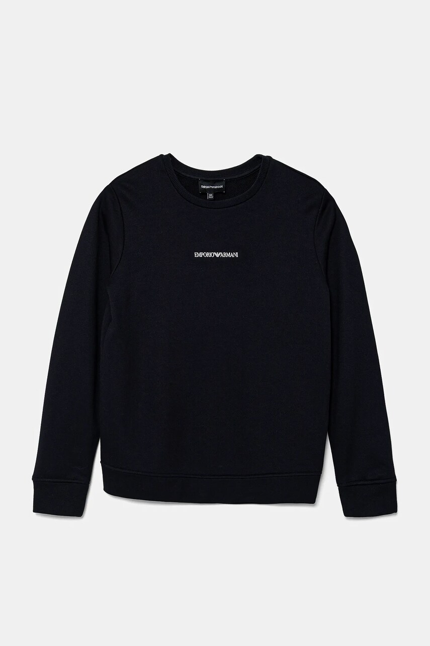 Emporio Armani bluza copii culoarea bleumarin, uni, EB000302 AF14681