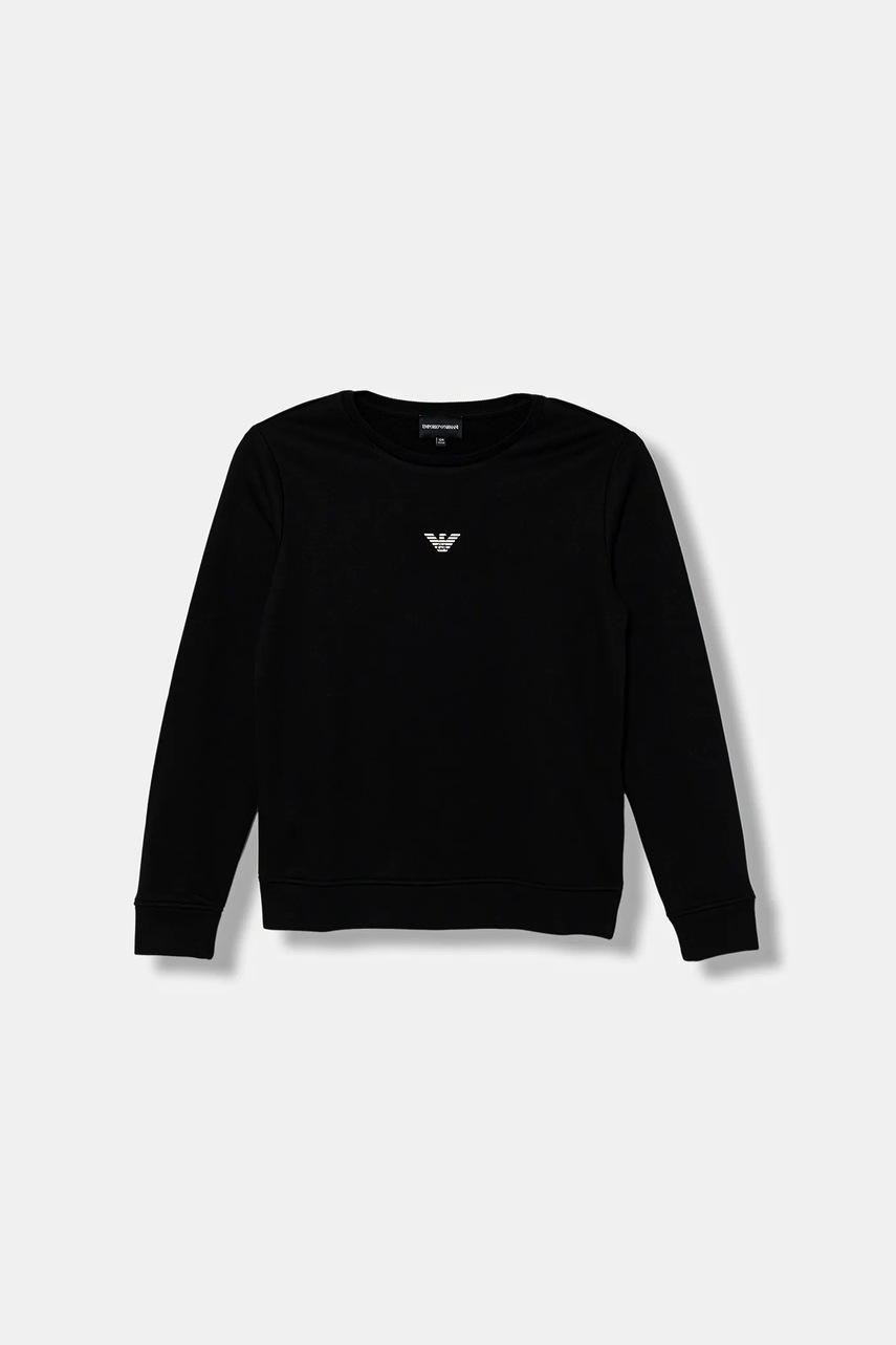Emporio Armani bluza copii culoarea albastru marin, uni, EB000302 AF14681