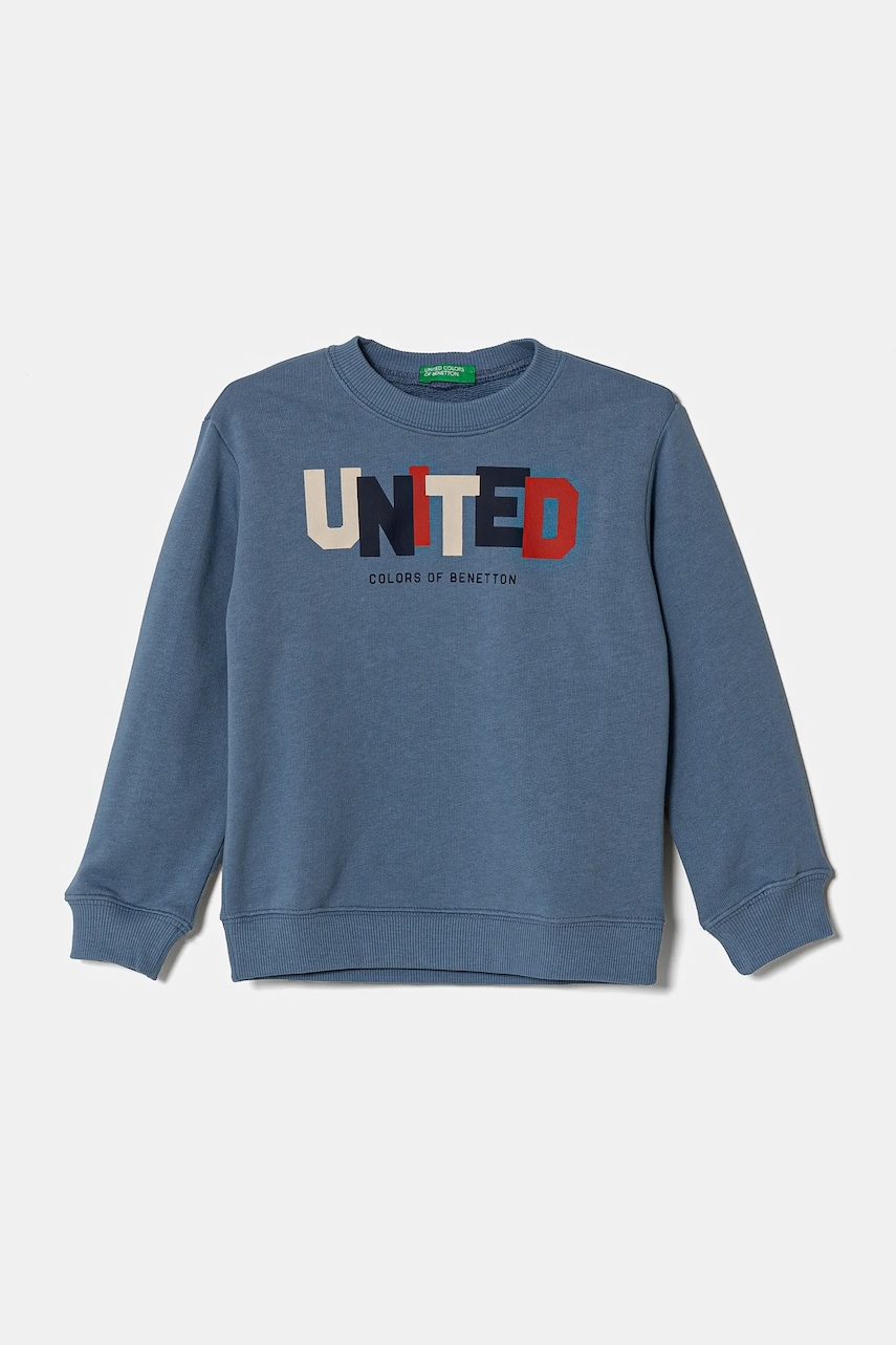 United Colors of Benetton hanorac de bumbac pentru copii cu imprimeu, 3J70G10HW