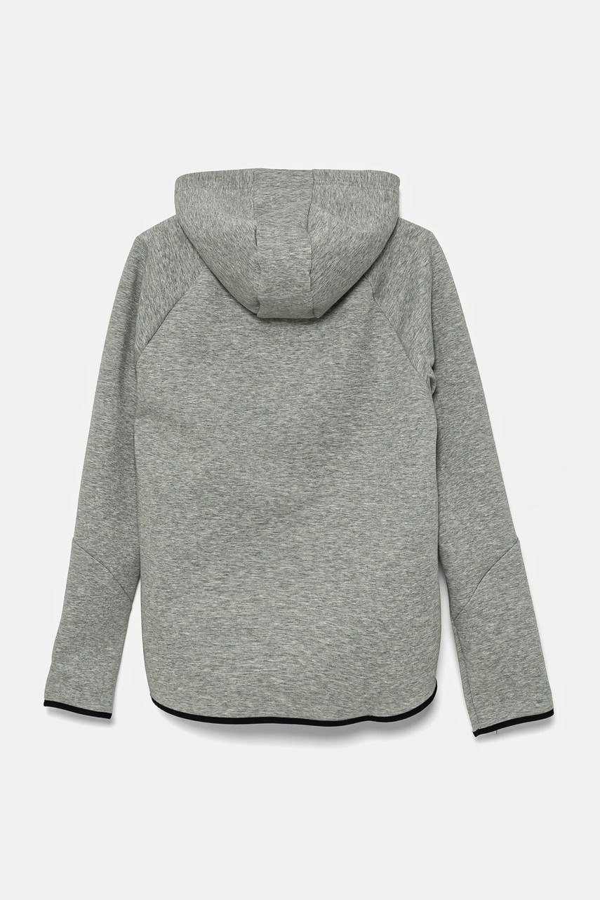 Дитяча кофта Under Armour Unstoppable Flc FZ колір сірий з капюшоном меланж 1386687