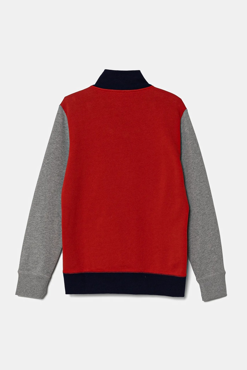 Детская хлопковая кофта United Colors of Benetton цвет красный однотонная 3J68C501B Детская хлопковая кофта United Colors of Benetton цвет красный однотонная 3J68C501B