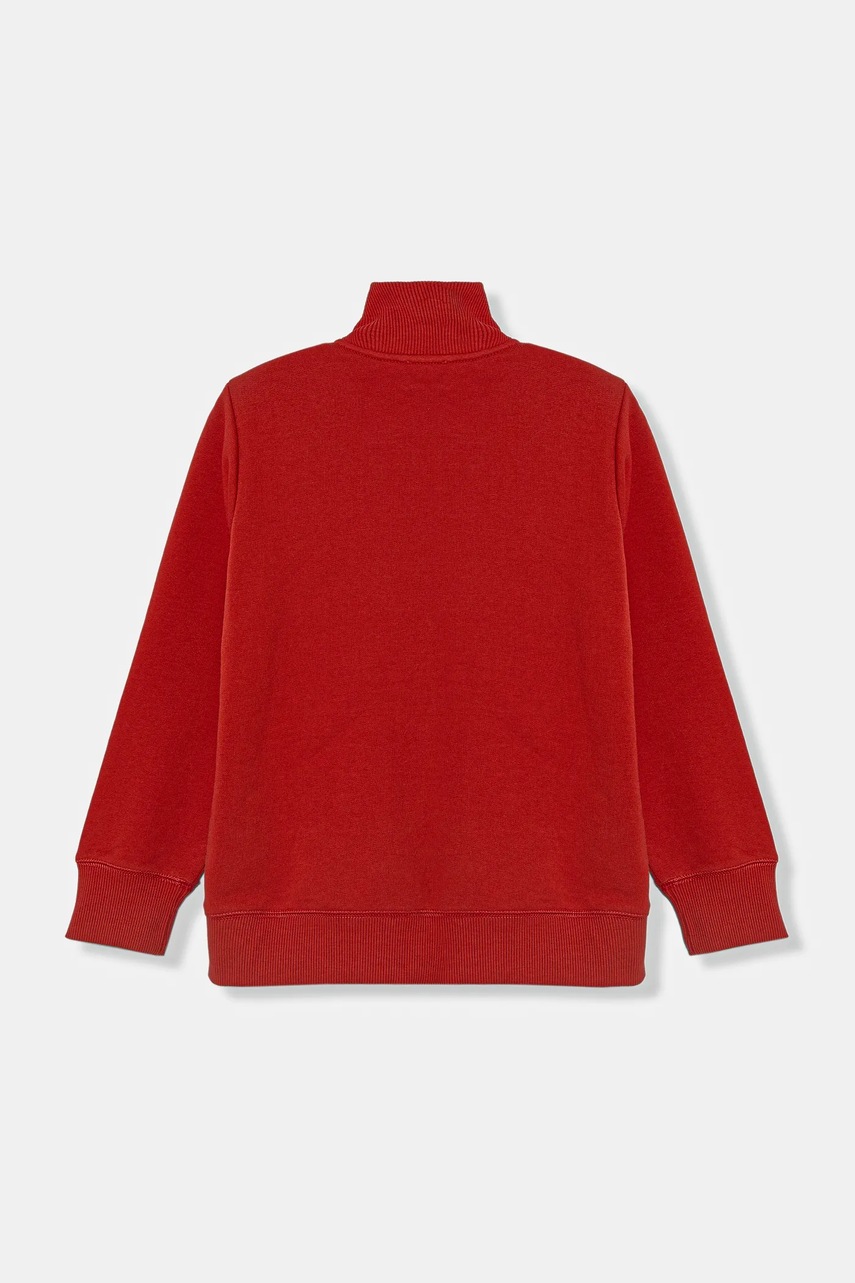 Детская хлопковая кофта United Colors of Benetton цвет красный однотонная 3J68C501B