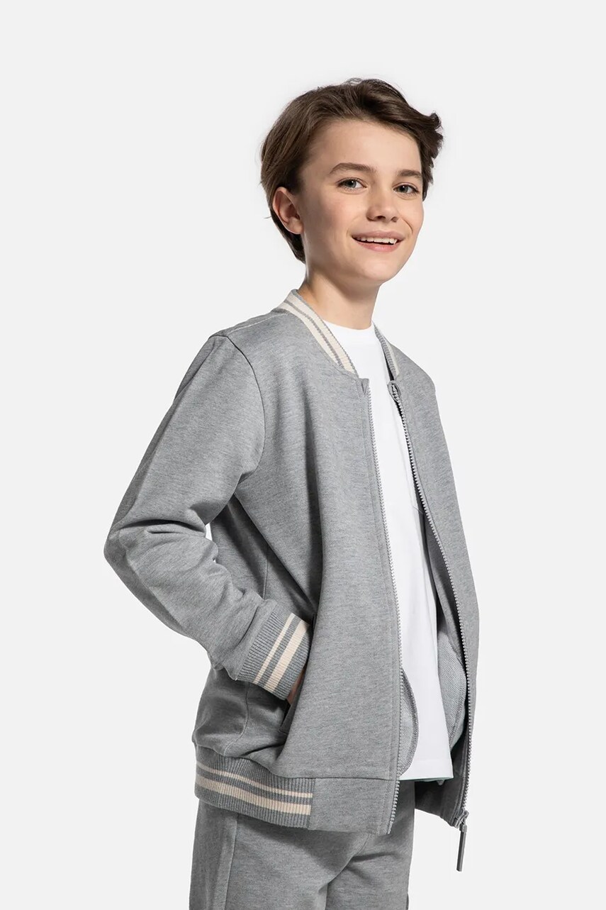 Coccodrillo bluza copii culoarea gri, neted, EVERYDAY BOY Coccodrillo bluza copii culoarea gri, neted, EVERYDAY BOY