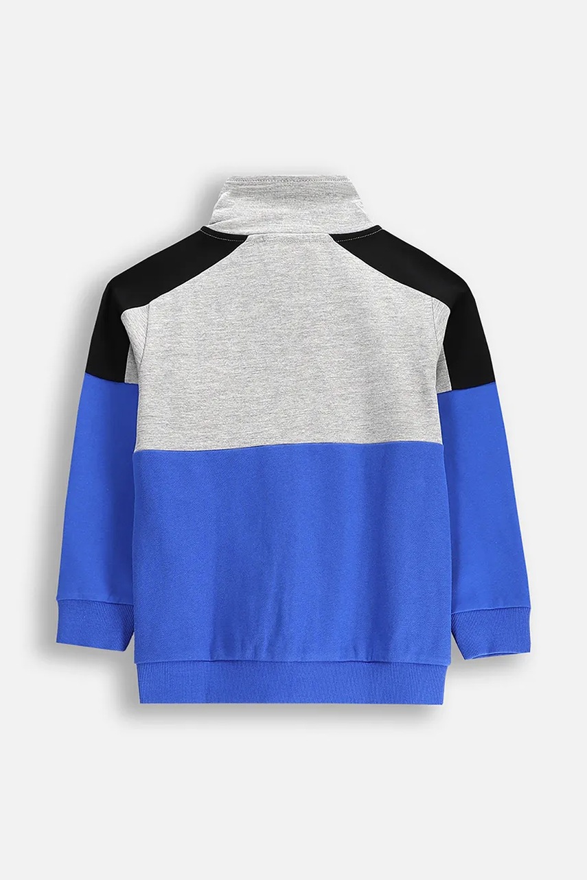 Детская хлопковая кофта Coccodrillo цвет серый однотонная MONOCHROME BOY KIDS Детская хлопковая кофта Coccodrillo цвет серый однотонная MONOCHROME BOY KIDS