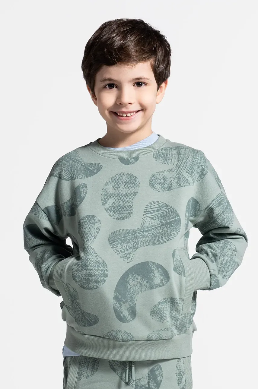 Coccodrillo bluza copii culoarea verde, modelator, SAGE TIME BOY KIDS