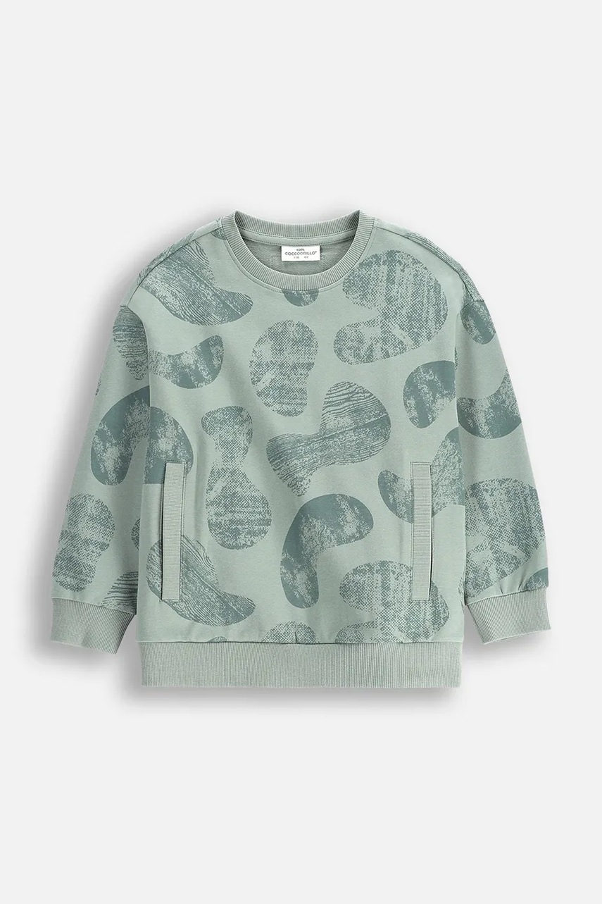 Детская кофта Coccodrillo цвет зелёный узор SAGE TIME BOY KIDS