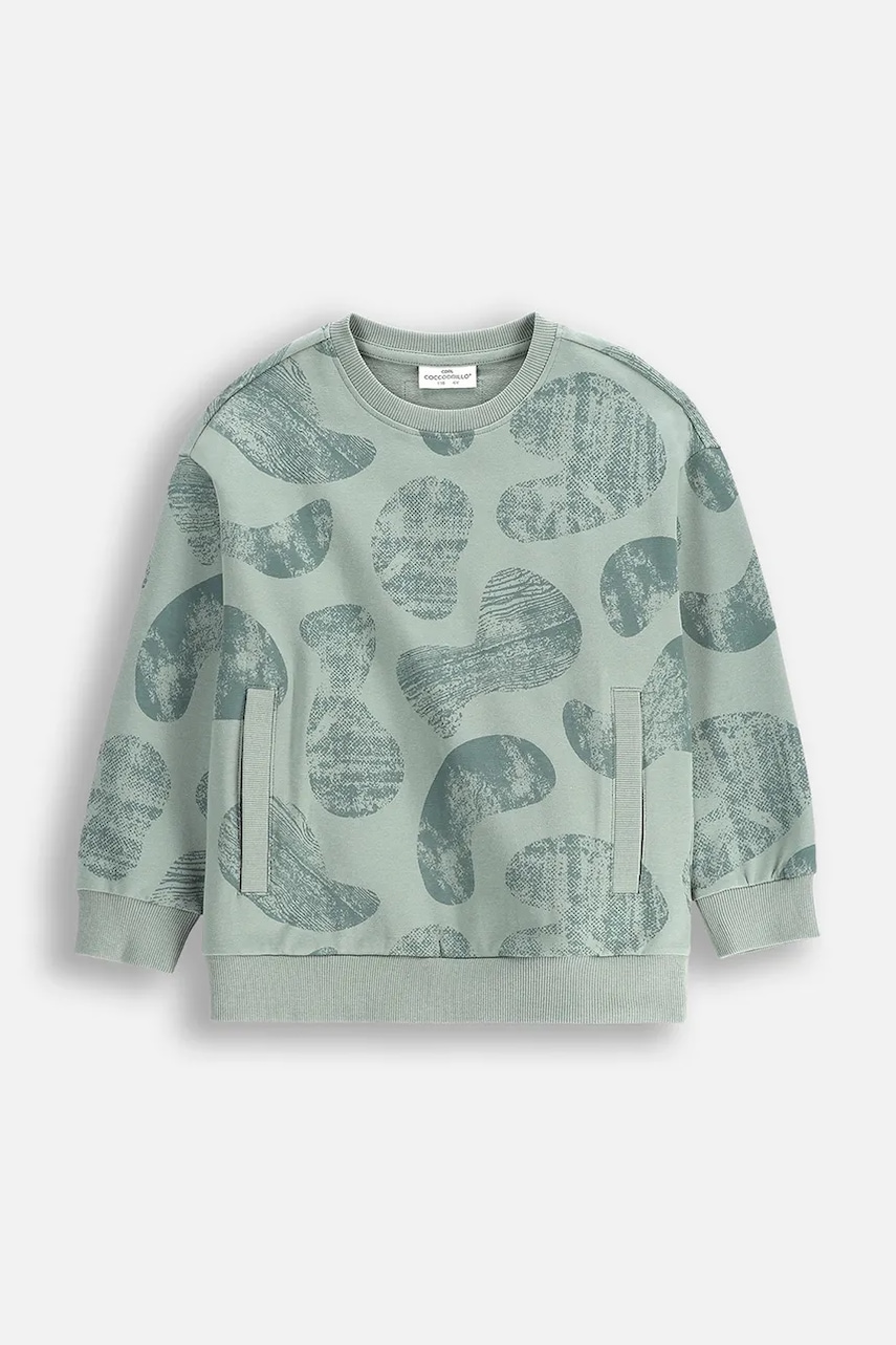 Детская кофта Coccodrillo цвет зелёный узор SAGE TIME BOY KIDS Детская кофта Coccodrillo цвет зелёный узор SAGE TIME BOY KIDS