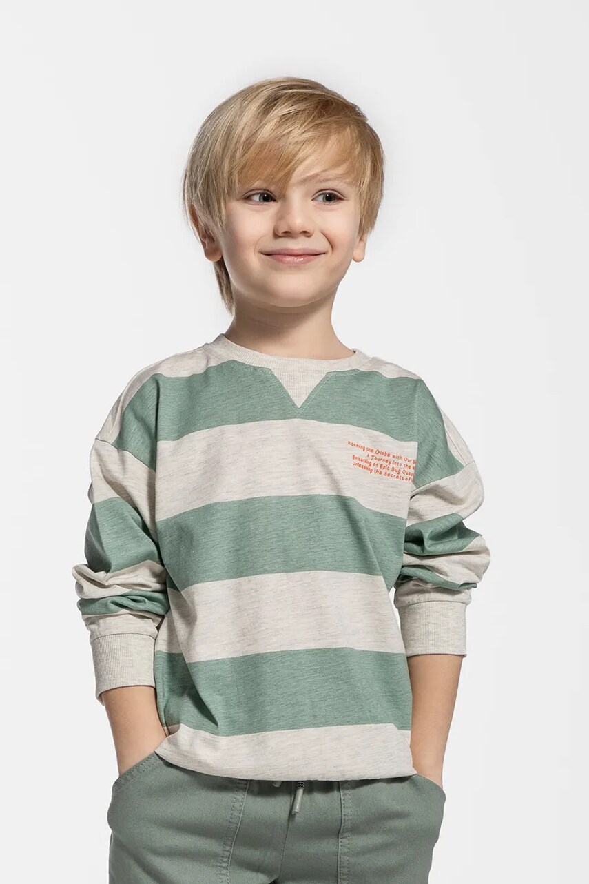 Coccodrillo bluza copii culoarea bej, modelator, SAGE TIME BOY KIDS Coccodrillo bluza copii culoarea bej, modelator, SAGE TIME BOY KIDS