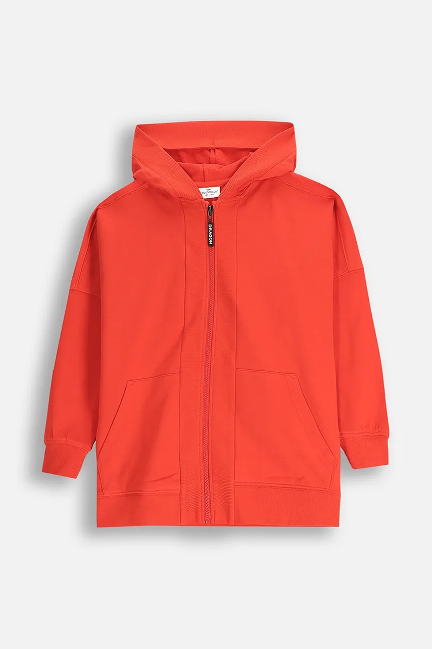 Детская хлопковая кофта Coccodrillo цвет красный с капюшоном с принтом DRAGONS BOY JUNIOR в Полтаве Детская хлопковая кофта Coccodrillo цвет красный с капюшоном с принтом DRAGONS BOY JUNIOR в Полтаве