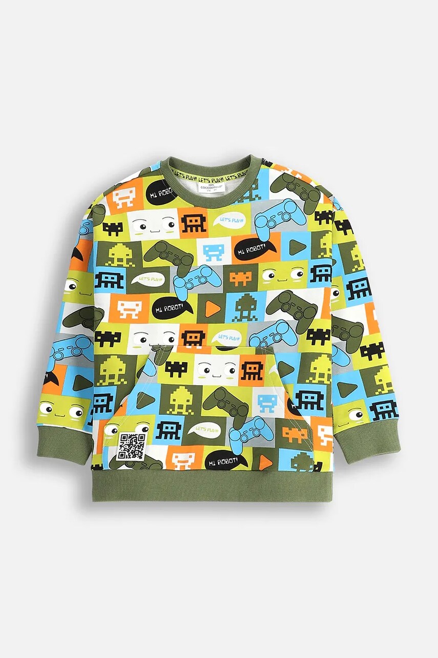 Levně Dětská bavlněná mikina Coccodrillo více barev, vzorovaná, GAMER BOY KIDS