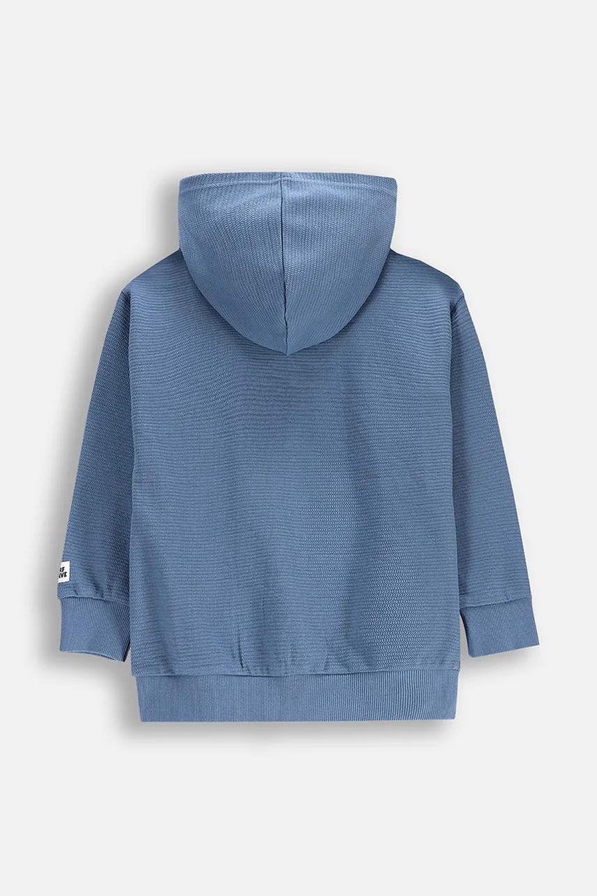 Бавовняна кофта Coccodrillo з капюшоном однотонна HOLIDAY SPLASH BOY KIDS