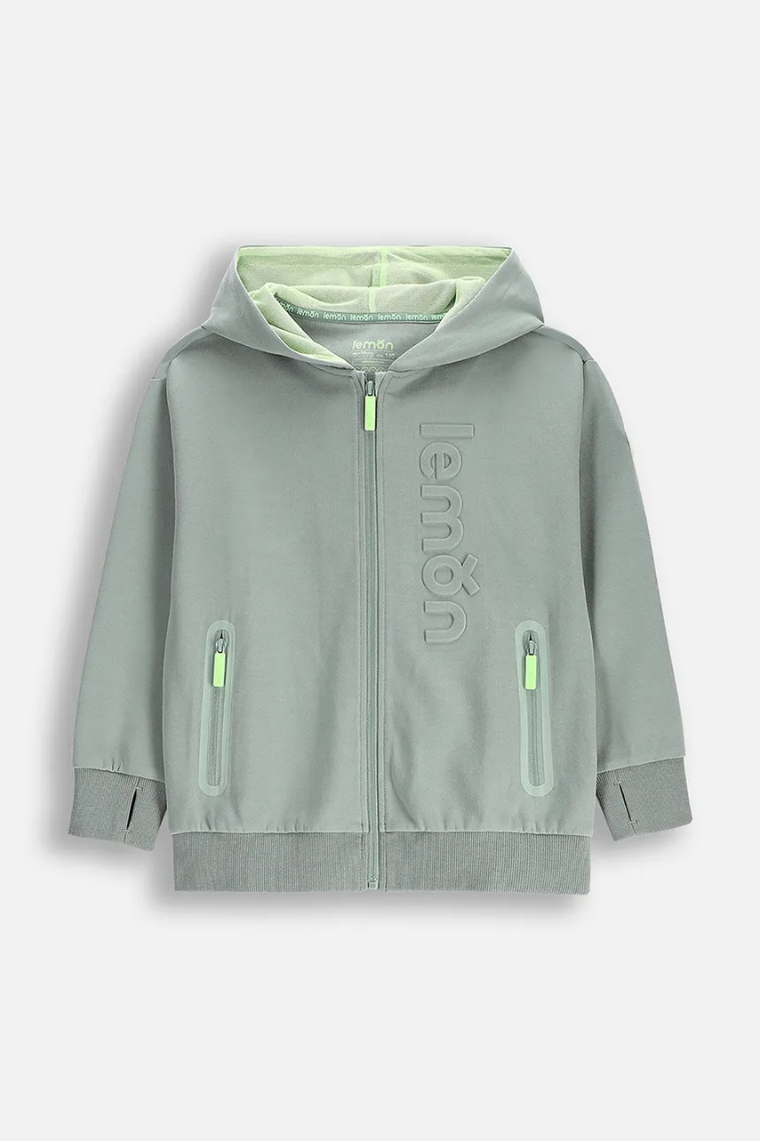 Кофта Lemon Explore цвет зелёный с капюшоном меланж ACTIVE BOY