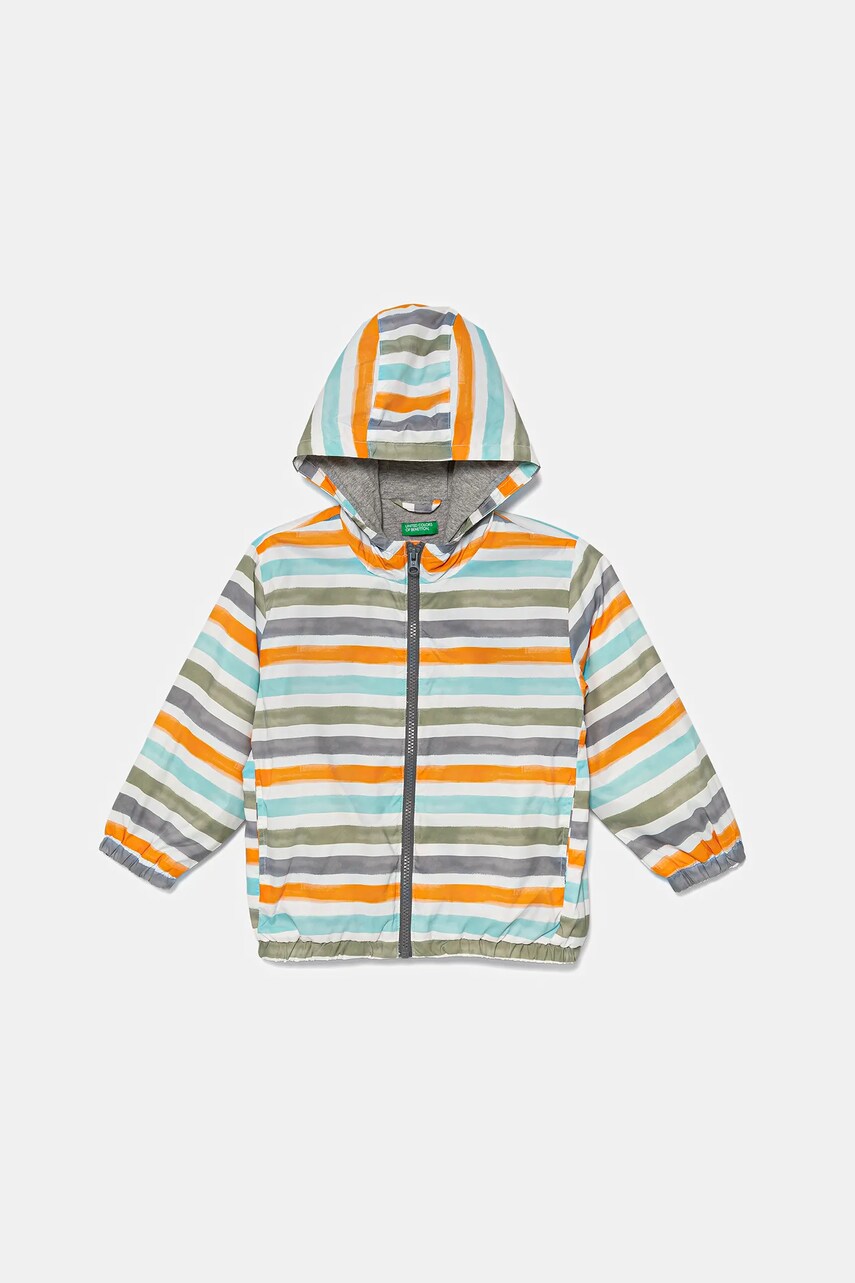 Levně Dětská bunda United Colors of Benetton oranžová barva, 2OKMGN03P