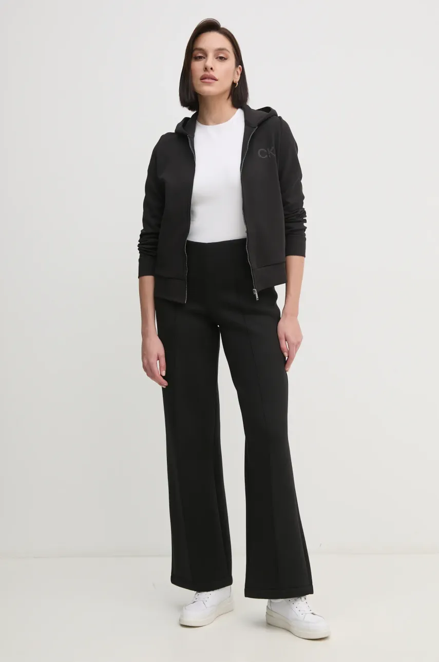 Кофта Calvin Klein женская цвет чёрный с капюшоном с аппликацией K20K207955 Кофта Calvin Klein женская цвет чёрный с капюшоном с аппликацией K20K207955