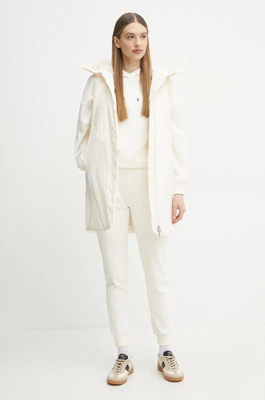 Кофта Armani Exchange женская цвет бежевый с капюшоном с принтом XW000094 AF10804 Кофта Armani Exchange женская цвет бежевый с капюшоном с принтом XW000094 AF10804