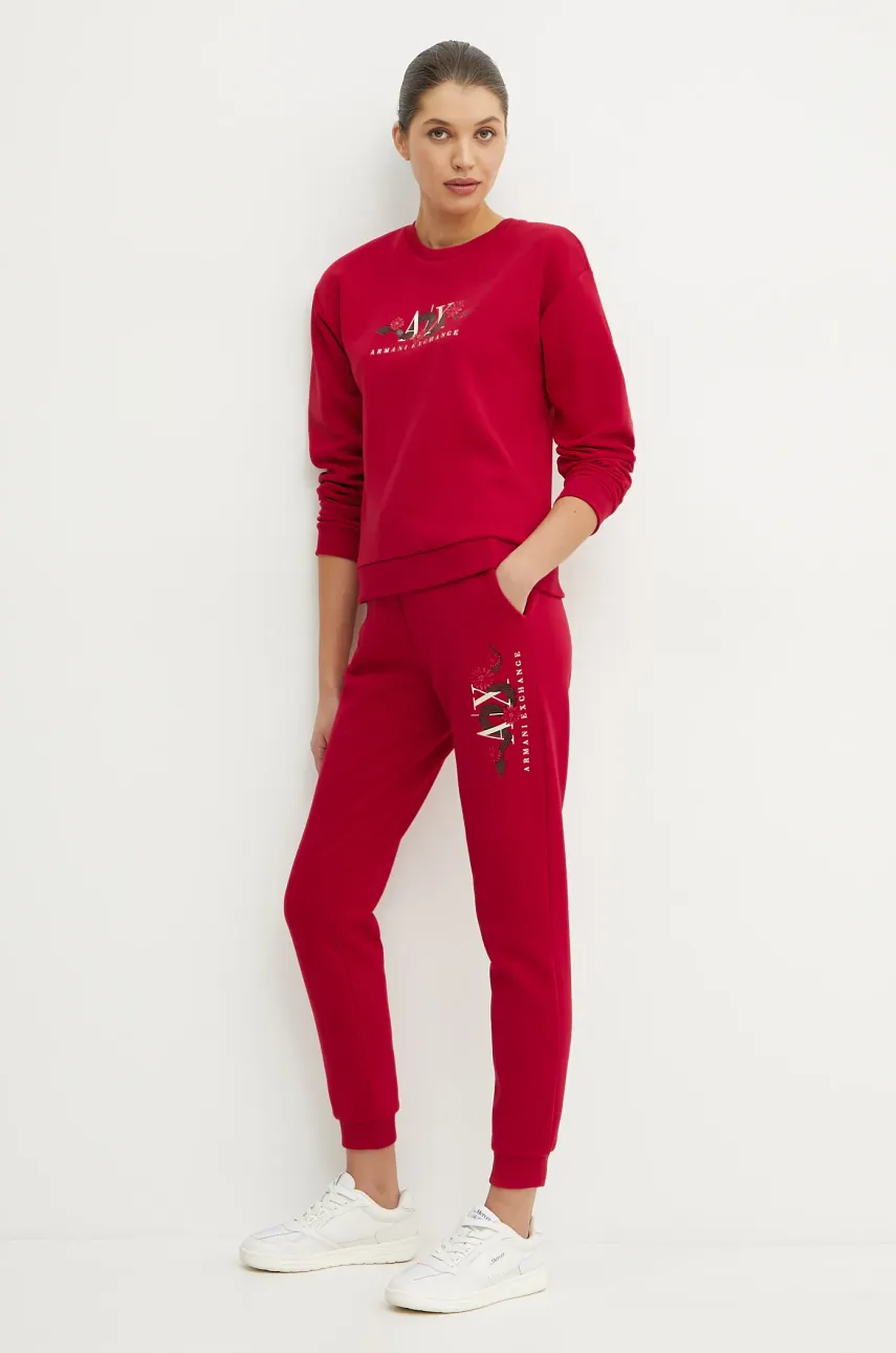 Кофта Armani Exchange женская цвет красный с аппликацией XW000313 AF12261 Кофта Armani Exchange женская цвет красный с аппликацией XW000313 AF12261