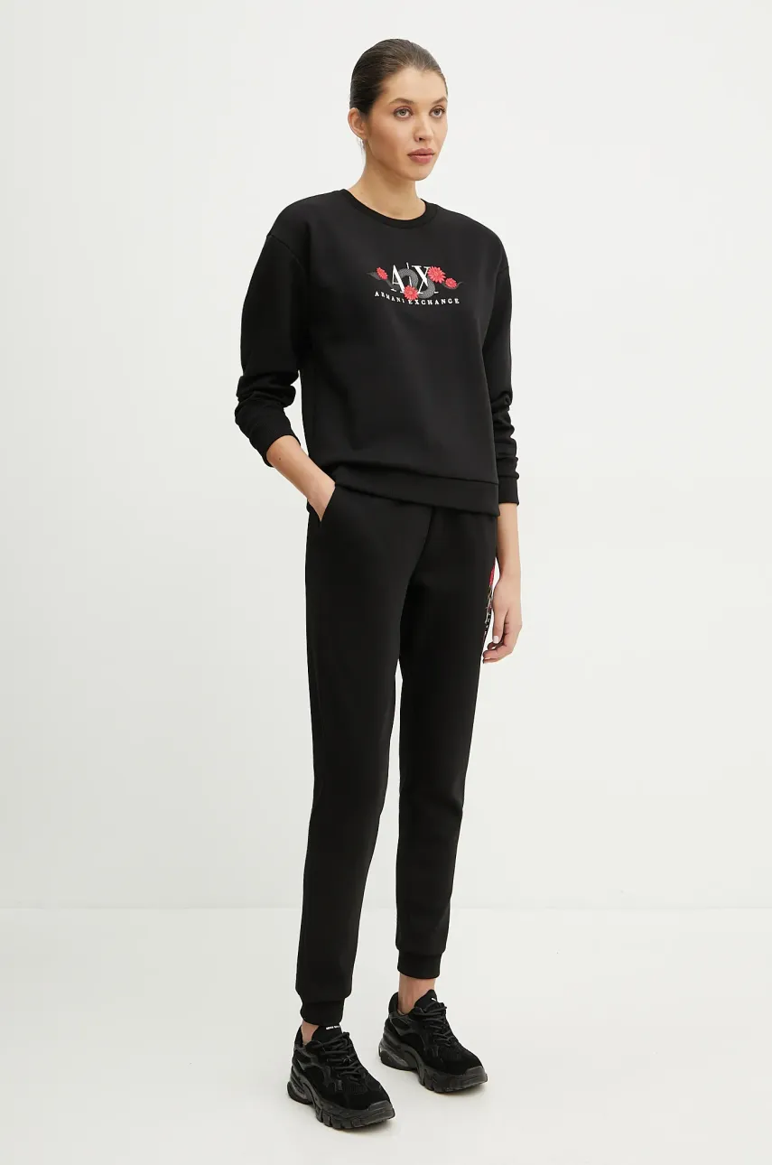 Кофта Armani Exchange женская цвет чёрный с аппликацией XW000313 AF12261 Кофта Armani Exchange женская цвет чёрный с аппликацией XW000313 AF12261