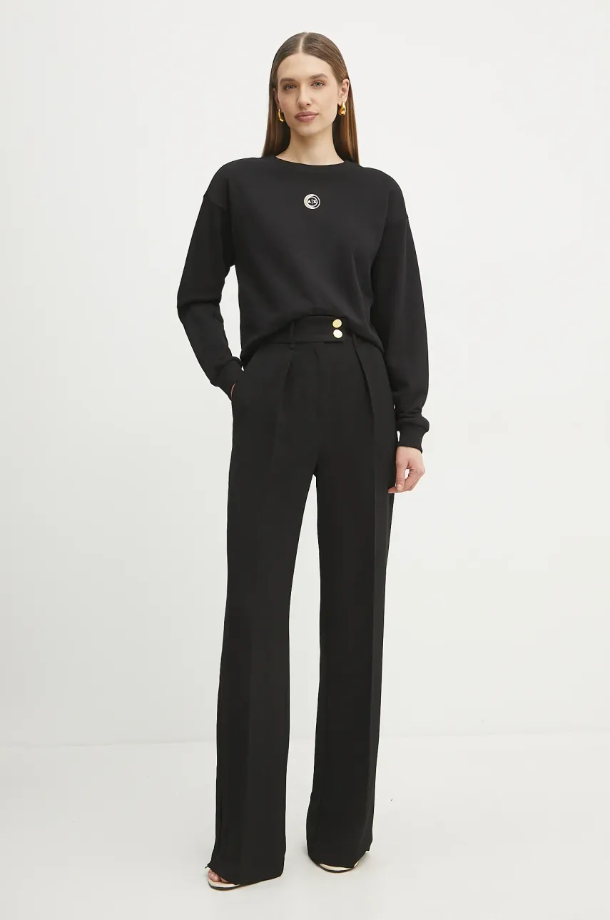 Хлопковая кофта Armani Exchange женская цвет чёрный однотонная XW000317 AF12217 Хлопковая кофта Armani Exchange женская цвет чёрный однотонная XW000317 AF12217