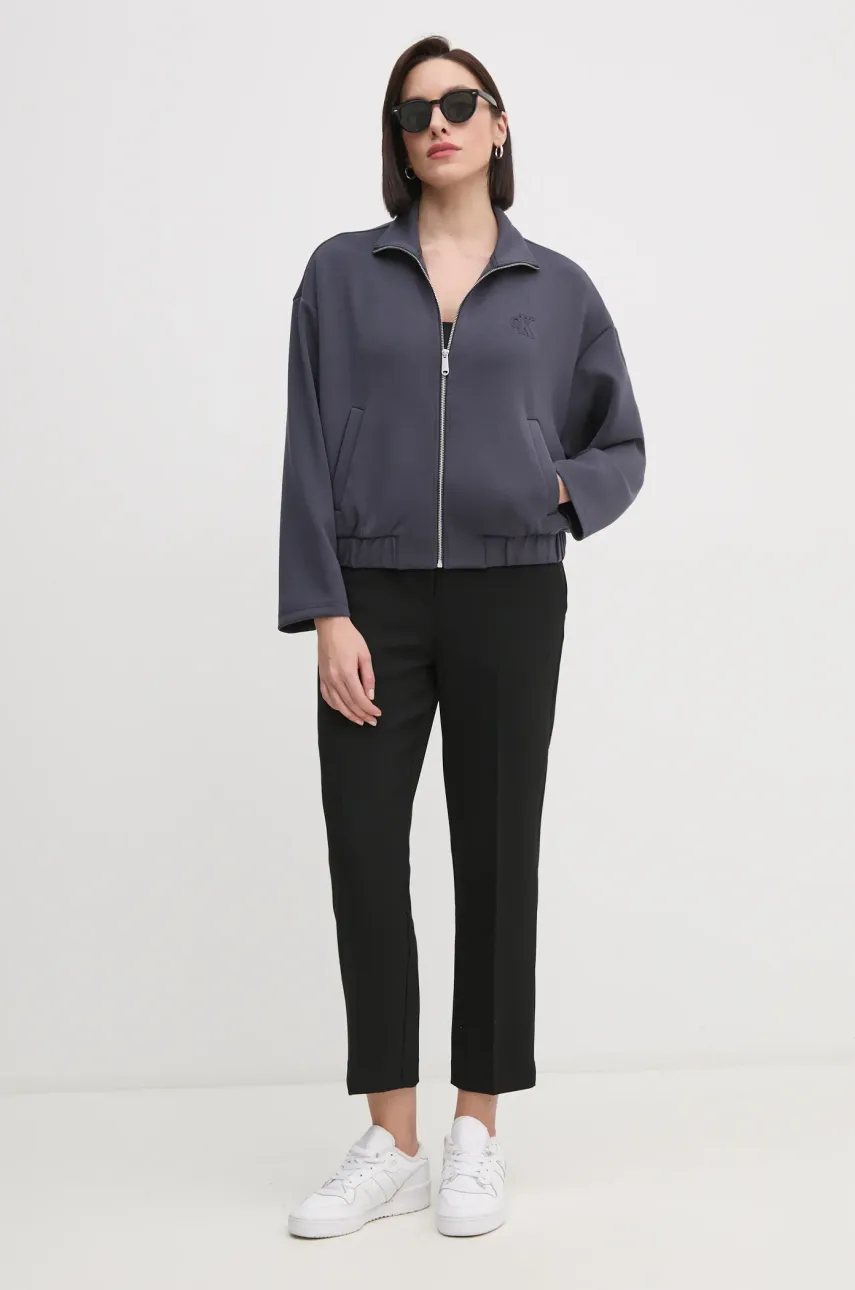 Кофта Calvin Klein Jeans женская цвет серый однотонная J20J224993 Кофта Calvin Klein Jeans женская цвет серый однотонная J20J224993