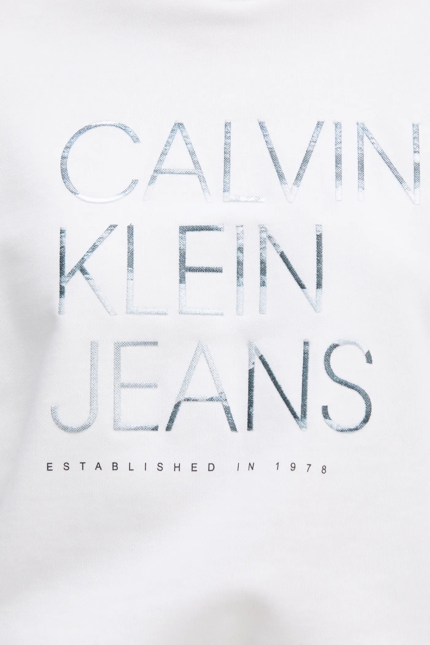Бавовняна кофта Calvin Klein Jeans жіноча колір бежевий з аплікацією J20J225082 