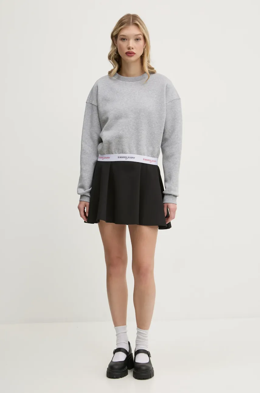 Кофта Tommy Jeans женская цвет серый меланж DW0DW19402 Кофта Tommy Jeans женская цвет серый меланж DW0DW19402