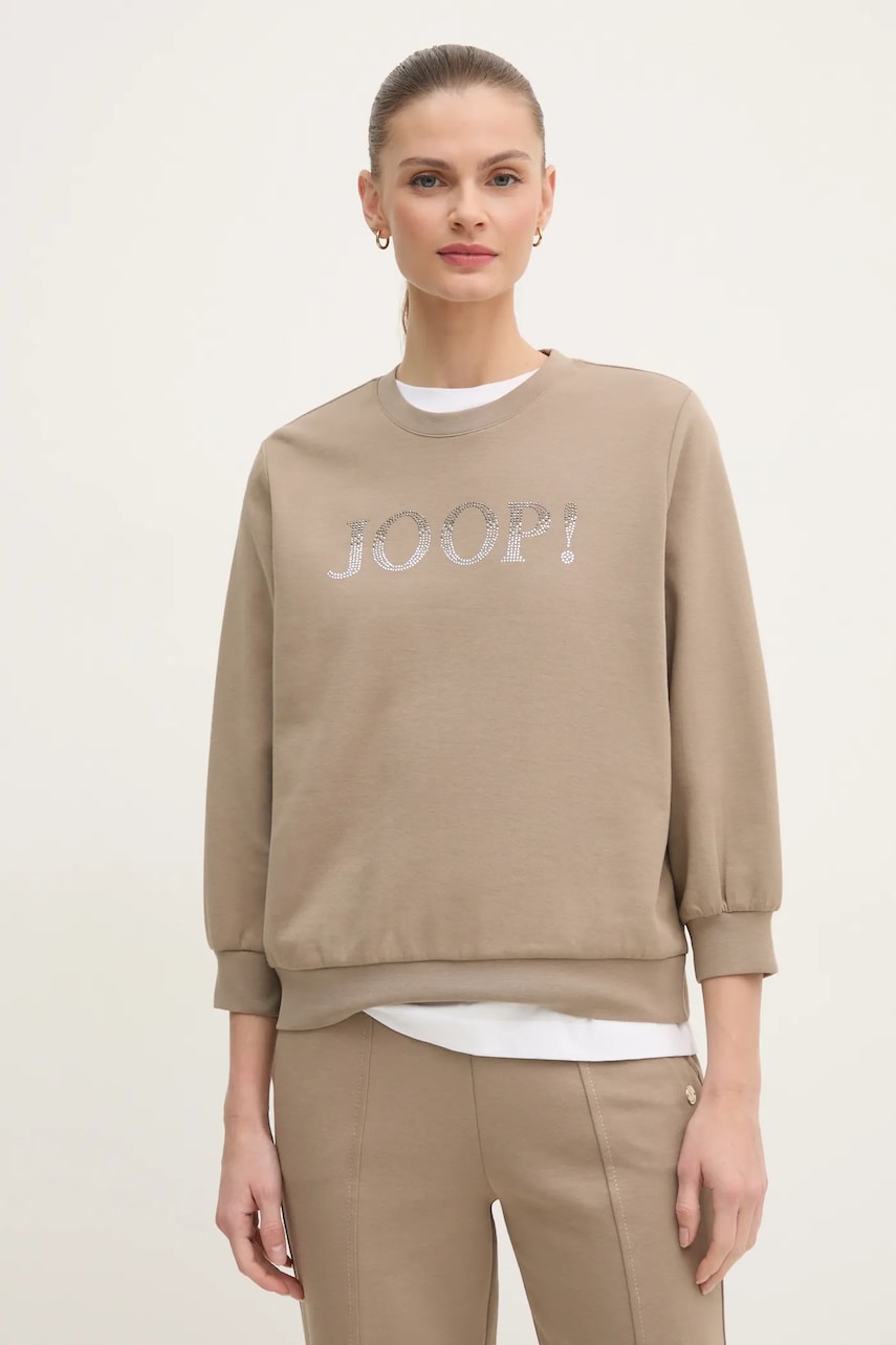 Joop! bluza femei, culoarea bej, cu imprimeu, 30044799 10007096 Joop! bluza femei, culoarea bej, cu imprimeu, 30044799 10007096