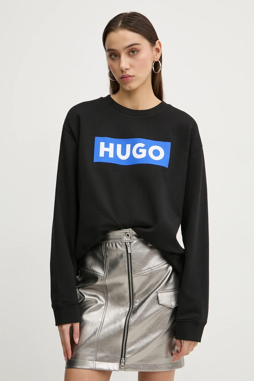 Levně Mikina Hugo Blue dámská, černá barva, s potiskem, 50522425