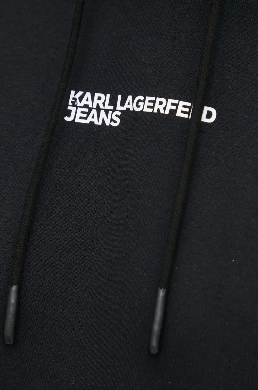 Pulover Karl Lagerfeld Jeans ženski, črna Barva, S Kapuco, A1W20017