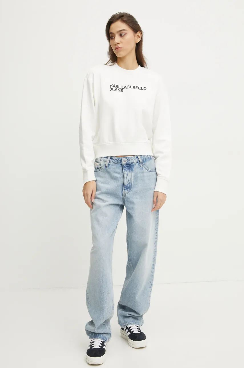 Кофта Karl Lagerfeld Jeans женская цвет белый с принтом A1W20005 Кофта Karl Lagerfeld Jeans женская цвет белый с принтом A1W20005