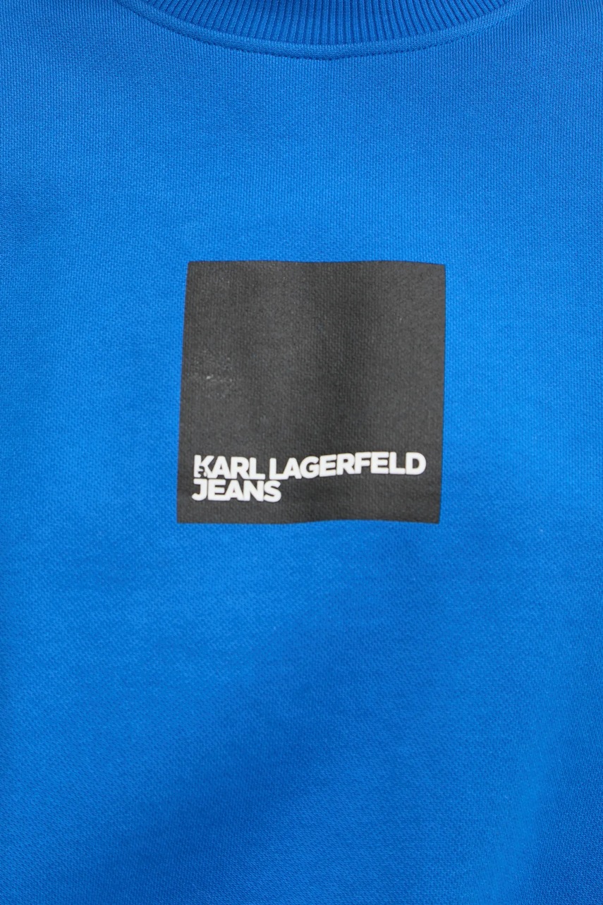 Βαμβακερή μπλούζα Karl Lagerfeld Jeans γυναικεία, χρώμα: μπλε, A1W20006 φωτογραφία