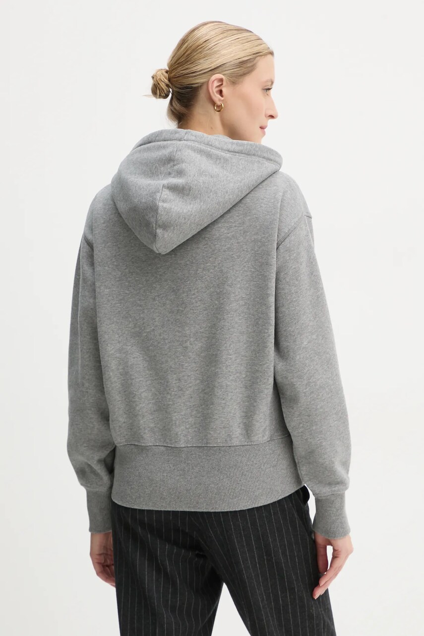 Tommy Hilfiger felső szürke, női, melange, kapucnis, WW0WW43849 termék 2. képe